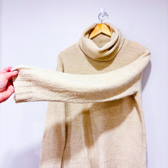 SAN FRANCISCO Vintage beige knit turtleneck sweater | Cozy pullover | Medium* - Picture 6 of 7